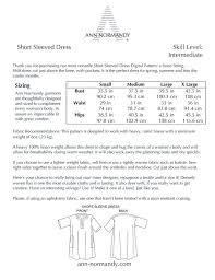 Short Sleeved Dress Tunic Pdf Sewing Pattern Naaien
