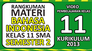 Dalam pembelajaran bahasa indonesia kelas 11, terdapat 8 bab materi pelajaran yang harus dipelajari. Rangkuman Materi Bahasa Indonesia Kelas 11 Sma Semester 2 Kurikulum 2013 Youtube