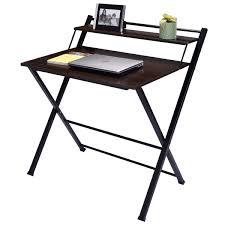 Foldable 2 Tier Wood Computer Desk Office Furniture Modern Home Office Furniture Wood Computer Desk