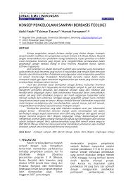 Yup kamu sudah berada di tempat yang benar. Pdf Konsep Pengelolaan Sampah Berbasis Teologi