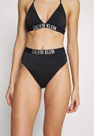 Calvin Klein Swimwear Intense Power High Waist Cheeky Bikini Bottoms Black Zalando Co Uk