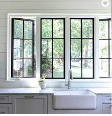 Black Window Trim Modern Farmhouse Kitchens Interior Windows Black Window Frames