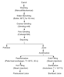 process flow chart for carrot juice production type carrot