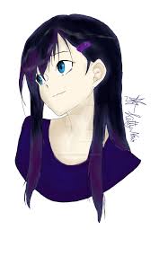 Anime picture kono subarashii sekai ni shukufuku wo! Anime Girl With Black N Purple Hair With Blue Eyes By Nasrinanoirx On Deviantart