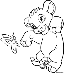 Oct 27, 2018 · kiara and nala express concern for simba. Baby Simba Playing With A Butterfly Coloring Pages Printable