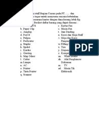 Download rpp otomatisasi tata kelola sarana dan prasarana smk kelas xi xii kurikulum 2013 revisi 2017 2018 semester ganjil dan genap jurusan perkantoran otkp. Soal Praktek Administrasi Sarana Dan Prasarana