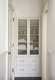 In building your own cabinet as described below, you'll use cedar because it keeps linens fresh and protects against moths. Small Linen Cabinet Makeover Inspiration Before Katrina Blair Interior Design Small Home Style Modern Livingkatrina Blair