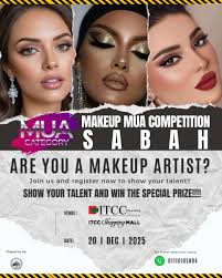 🎨 MAKEUP COMPETITION SABAH 🎨 Hellooo Sabahan MUAs! 👏🏻👏🏻👏🏻 Are you a  makeup artist ready to showcase your talent? 💄✨ We're thrilled to announce  this fantastic Makeup Competition — your biggest opportunity