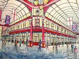 Drawing Capturing The Colourful Leadenhall Market Turn A Certain Corner In The City Of London And You Ll Step Into London Art London Art Gallery London City