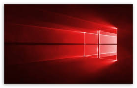 windows 10 red in 4k ultra hd desktop