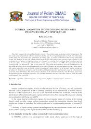 CONTROL ALGORITHM ENGINE COOLING SYSTEM WITH INCREASED COOLANT TEMPERATURE