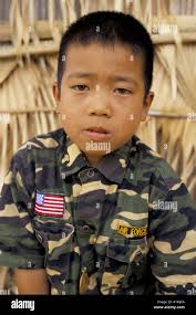 BURMA . SHAN STATE .SAI KONG AN ORPHAN FROM THE SHAN STATE HIS FAMILY WERE  KILLED BY THE BURMESE JUNTA 2001 Stock Photo
