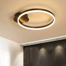 Or forgo the color and just get one which has dimmable brightness. Circular Ring Led Ceiling Fixture Contemporary Minimalist Metal Flush Light In White Warm Beautifulhalo Com