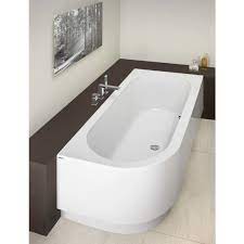 Die neue badewanne isensi ist dafür das ideale beispiel. Hoesch Happy D Eck Badewanne 6487 010 180x80cm Weiss Angeformte Schurze Version Rechts