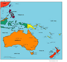 Australia Oceania Map Australia Map Political Map Australia