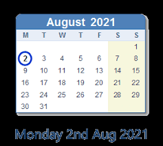 The parse new year (shahenshahi) celebrated on august 16, 2021 will also be a bank holiday in belapur. 2 August 2021 Calendar With Holidays And Count Down Nzl