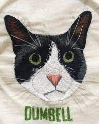 dumbell the cat embroidery works cats embroidery