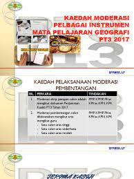 Konsep dan definisi konsep yang diterangkan mestilah dihuraikan dengan tepat dan betul beserta contoh yang relevan. Kaedah Moderasi Pembentangan Geog Pt3 2017