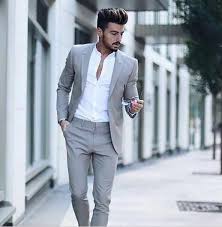 Whatever you're shopping for, we've got it. Casual Grey Men Suits Fashion Street Smart Business Male Tuxedo Summer Beach Wedding Suits For Me Beach Wedding Suits Wedding Suits Men Grey Mens Fashion Suits