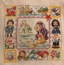 There were 3 patterns of mermaid (print out). Fo The Little Mermaid By Soda Stitch Crossstitch