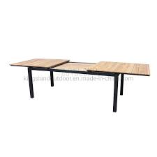 Maybe you would like to learn more about one of these? China Garden Aluminum Teak Wood Extending Table Outdoor Dining Furniture Kd China Restaurant Solid Wood Dining Table Patio Teak Dining Extension Table