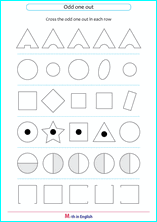 grade 1 shape sequences patterns math school worksheets for primary and elementary math education