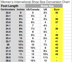 39 ageless foot measurement shoe size chart