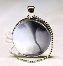 Tornado Necklace Twister Storm Chaser Wizard Of Oz Art Pendant Etsy Art Pendant Glass Pendant Necklace Ball Chain Necklace