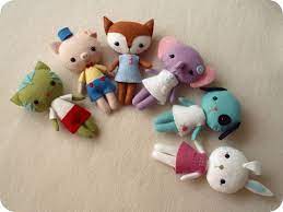 Pocket Pets Pdf Pattern You Choose Four Felt Crafts Sewing Stuffed Animals Felt Toys