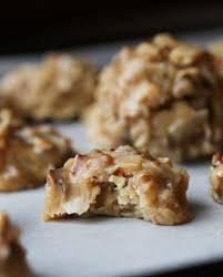 No Bake Coconut Praline Cookies Are Out Of Control Delicious The Texture The Flavors The Sweet Cookie Recipes Coconut Cookies Recipes Baking Recipes Cookies