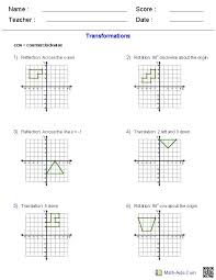 Geometry Transformations Worksheet Pdf In 2020 Translations Math Geometry Worksheets Reflection Math