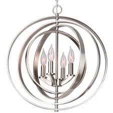 Kira Home Orbits 18 4 Light Modern Sphere Orb Chandelier Brushed Nickel Finish Walmart Com Walmart Com