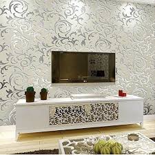 Tapeten steine wohnzimmer luigi evolution industrie chic sofa im wohnzimmer mustertapete damast. Schlichtheit Europaisch Heim Tapete Umweltschutz Vliestapete Fur Wohnzimmer Tv Kulisse Mustertapete Grau Silber Amazon De Kuche Mustertapete Dekor Tapeten