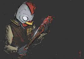 A Scribble Exercise That Ended Up Becoming Jacket With Richard Mask From Hotline Miami Rendered In A Few Different Styles Hotline Miami Miami Miami Art