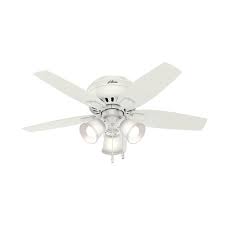 New home elegance barcelona 52 flush mount ceiling fan bronze finish free s&h. Hunter Echo Bluff 42 In Led Indoor Fresh White Ceiling Fan With Light Kit 51089 The Home Depot Ceiling Fan With Light Ceiling Fan White Ceiling Fan With Light