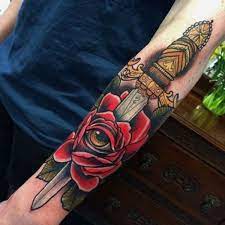 50 Sword Tattoo Ideas Cuded Sword Tattoo Tattoos Rose Tattoos