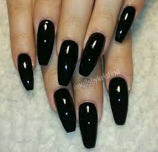 Black and white design with beautiful studs look super elegant as well Matte Nails Designs Black Coffin Nails Polyvore Discover And Shop Trends In Fashion Outfits Beauty And Home
