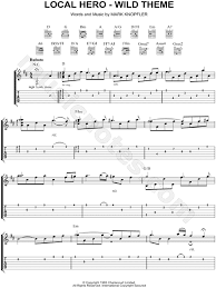 Dire Straits Local Hero Wild Theme Guitar Tab In D Major Download Print Guitar Tabs Dire Straits Local Hero