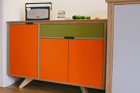 wood & wire plywood kitchens orange
