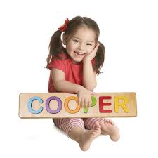 Wooden name puzzles made in usa. Lamlo Wooden Personalized Name Puzzle Puzzles For Toddlers And Babies Handmade In Usa Up To 9 Letters Learning Toys Ababy Com