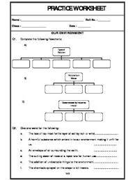 2nd grade math worksheets environment. Worksheet Of Our Environment Pollution And Conserevation Of Our Environment Environment And Our Surroundings Science Worksheets Science Worksheets Our Environment