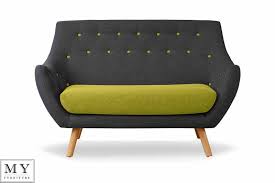Finn Juhl Style Poet Sofa Retro 2 Two Seater Sofa Solid Oak Legs Retro Sofa Seater Sofa Sofa