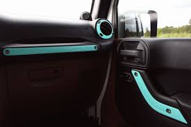 Custom Turquoise Jeep Jku Interior Accessories Jeep Wrangler Interior Wrangler Accessories Jeep Interiors