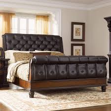 Grand Estates Queen Sleigh Bed W Leather Upholstery By Fairmont Designs At Royal Furniture California King Bedroom Sets Furniture Bedroom Sets