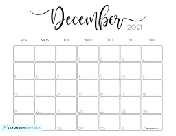 Looking for a cute (and free!) printable december 2021 calendar? Elegant 2021 Calendar By Saturdaygift Pretty Printable Monthly Calendar