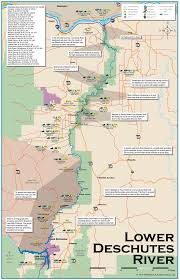 Amazon Com Lower Deschutes River 11x17 Fly Fishing Map