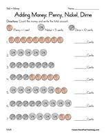 Adding Money Worksheet Penny Nickel Dime Have Fun Teaching Money Math Money Worksheets Adding Money