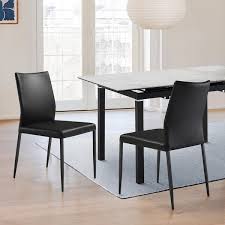 Armen Living Kash Black Faux Leather