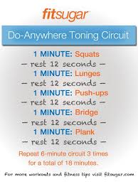 Tone Your Whole Body With This 6 Minute Do Anywhere Workout Strength Training Workouts Fitness Training Circuit Workout