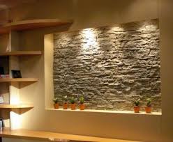 Tv Niche Background Idea Like The Stone Idea Stone Wall Interior Design Stone Walls Interior Stone Decor